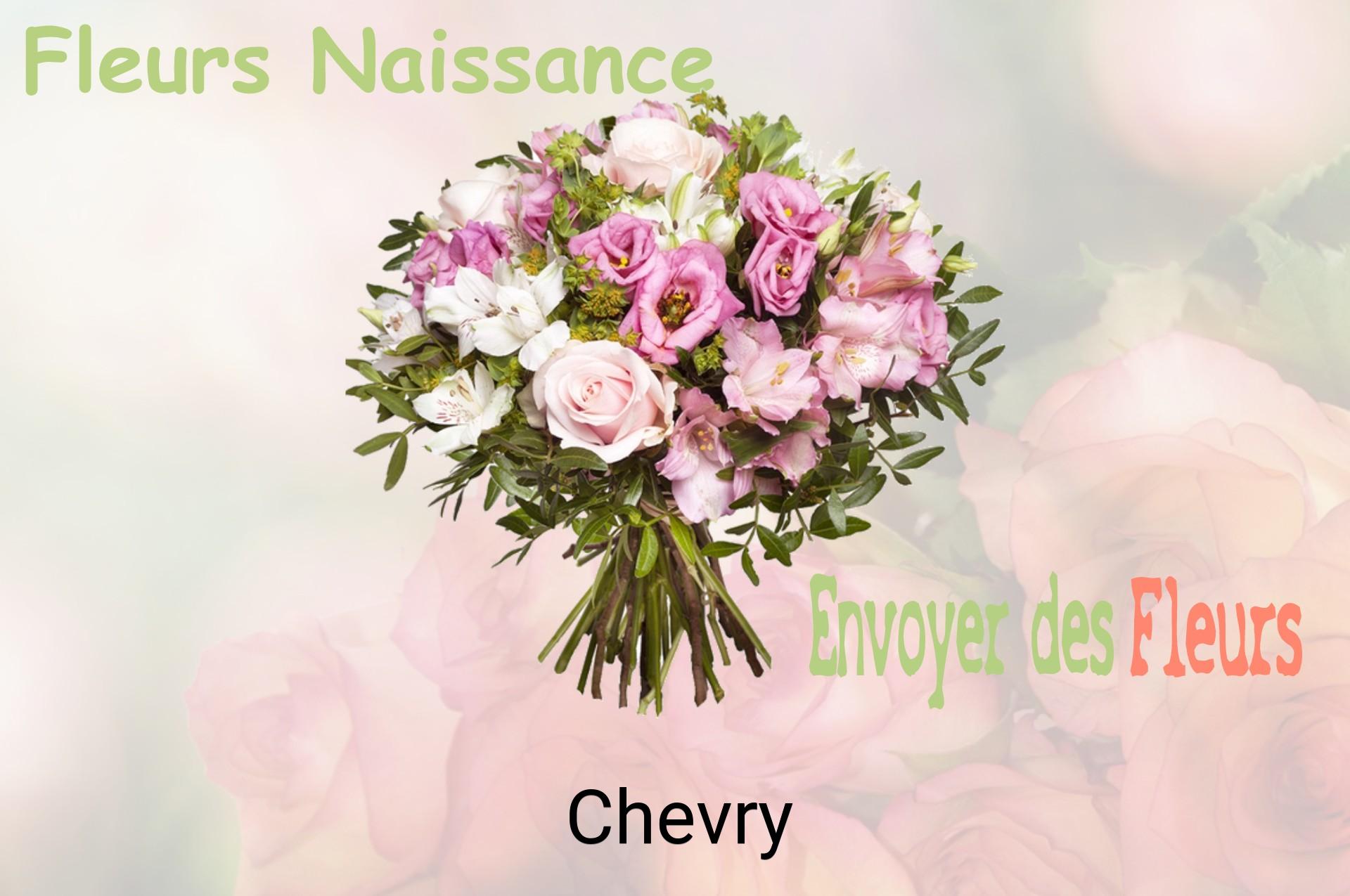Bouquet de fleurs de naissance livré à Chevry